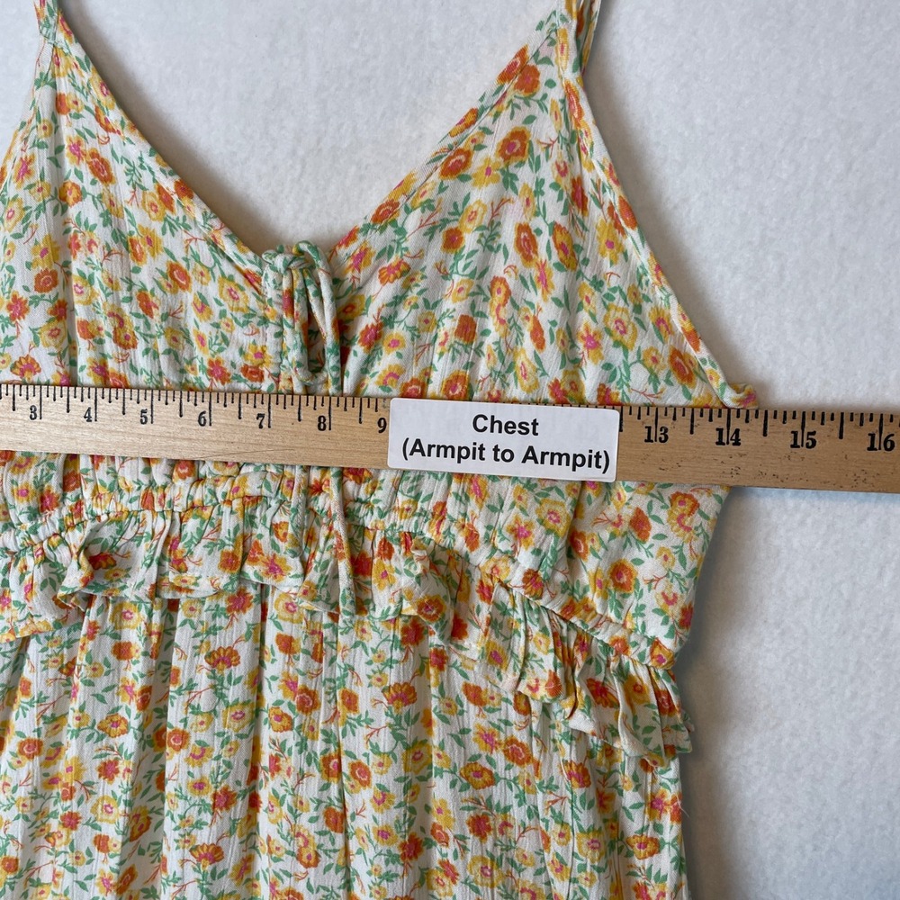 Billabong Kids Floral Print Spaghetti Strap Maxi Dress Girls Size 10 - Picture 4 of 4